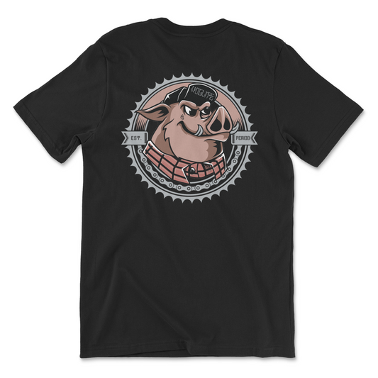 Flannel Pig Tee - Black